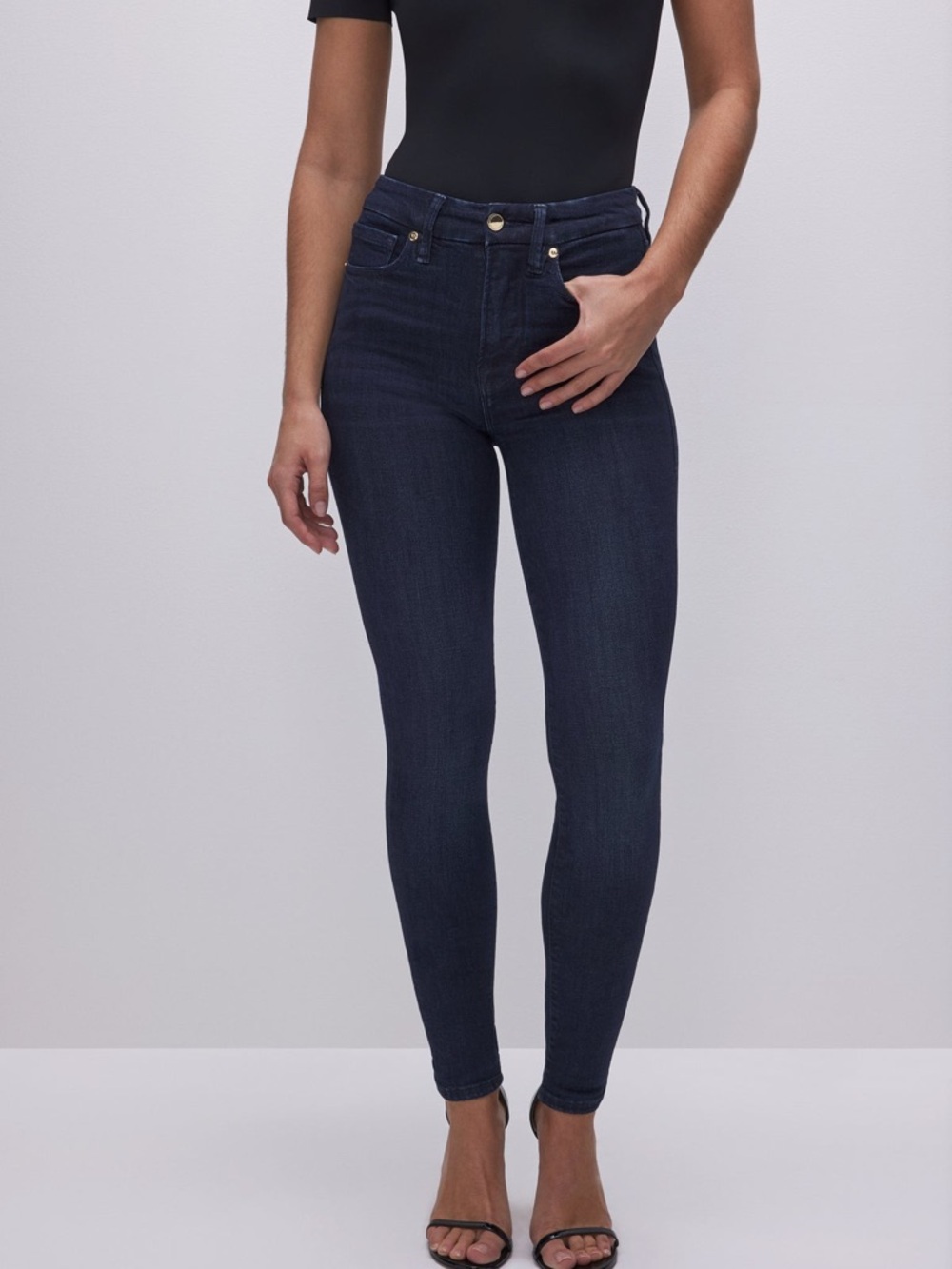 Good American Dark Indigo High-Rise Skinny Jeans